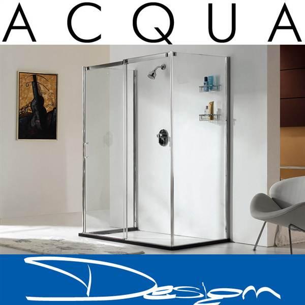 ACQUA DESIGN® Douche AVERY en verre avec socle 150x80